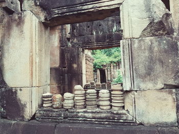 Stack of old abandoned building