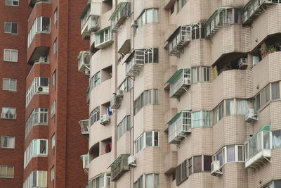 Low angle view of buildings in city