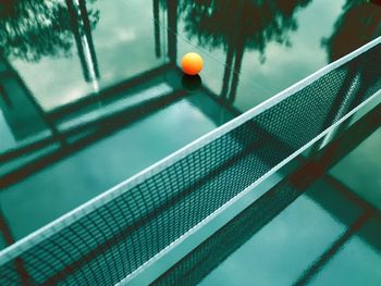 Close-up of ball in pool