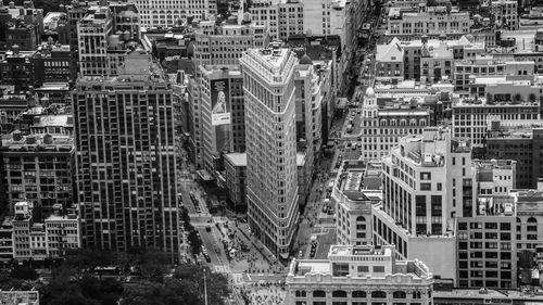 High angle view of cityscape