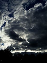 Low angle view of dramatic sky