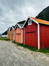 House on field against sky