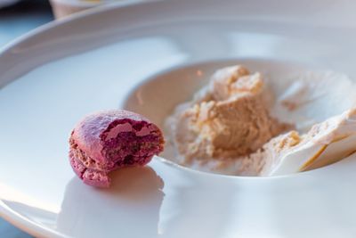 Close-up of cupcakes on table