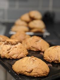 Close-up of cookies on table