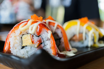 Close-up of sushi