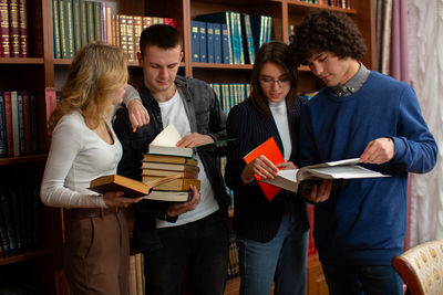 Group of people in book