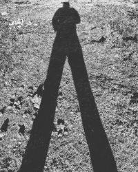 Shadow of man on wall
