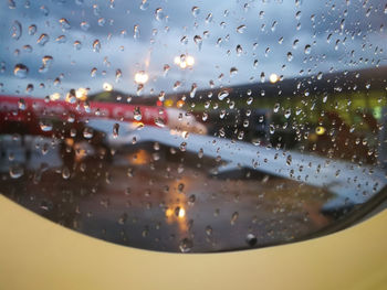 Raindrops on glass window