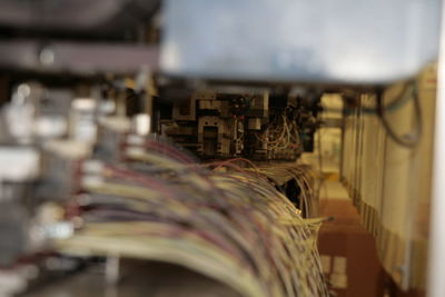 Close-up of old stack of books