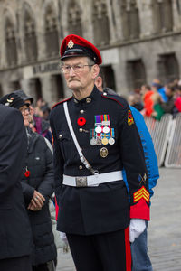 Man standing in traditional clothing