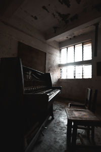 Interior of abandoned house