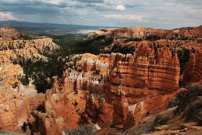 Scenic view of rocky mountains