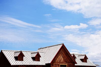 Low angle view of house against sky