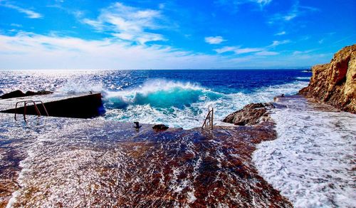 Scenic view of sea against sky