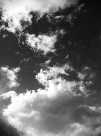 Low angle view of cloudy sky