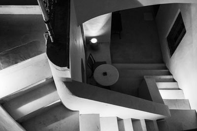 Close-up of spiral staircase