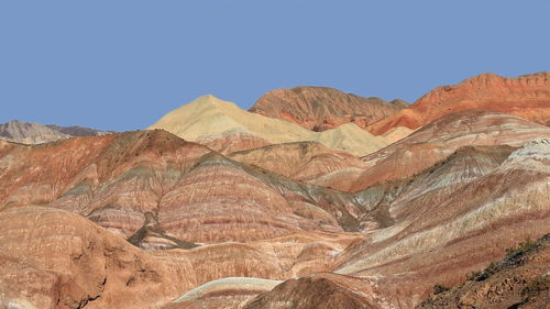 Sandstone and siltstone landforms of zhangye danxia-red cloud national geological park. 0839
