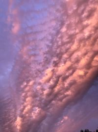 Low angle view of sky at sunset