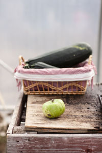 Close-up of fruits on table