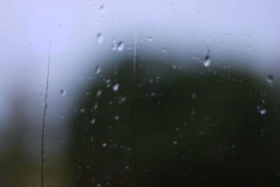 Full frame shot of raindrops on window