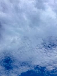 Low angle view of clouds in sky