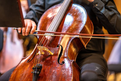 Cropped image of man playing field