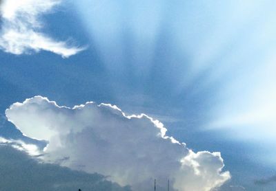 Low angle view of clouds in sky