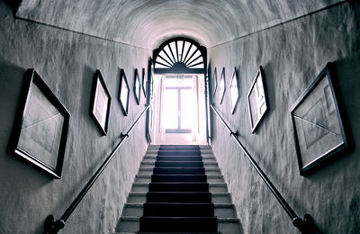 Low angle view of staircase in building