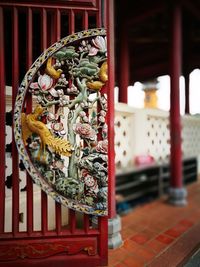 View of multi colored temple