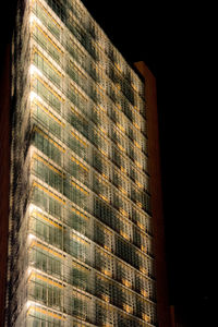 Low angle view of building at night
