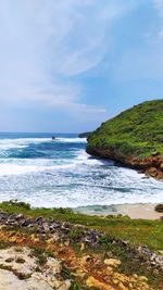 Scenic view of sea against sky