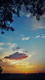 Scenic view of sunset over sea