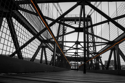 Low angle view of bridge against sky