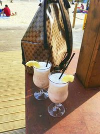 Close-up of drink on table