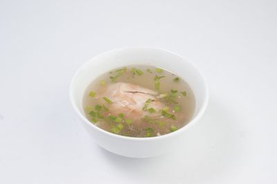 Close-up of food on white background