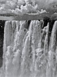 Scenic view of waterfall