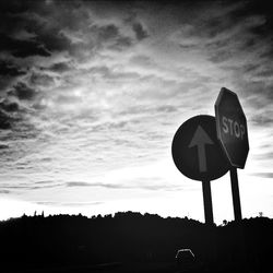 Road against cloudy sky