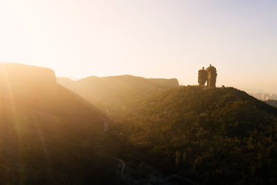 The danxia landscape at sunrise