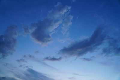 Low angle view of clouds in sky