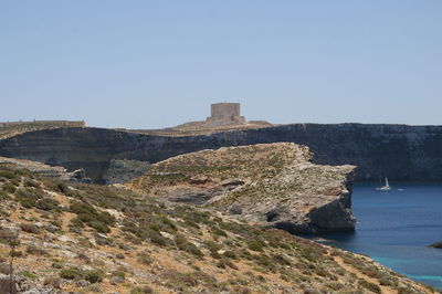 View of cliff against sky