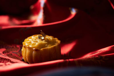 Close-up of cake on table