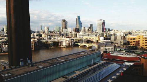 High angle view of cityscape