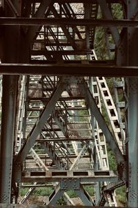 Low angle view of old construction site