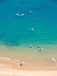 High angle view of person in sea