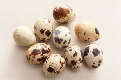 Close-up of donuts on table