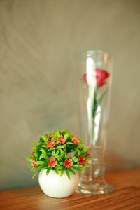 Close-up of potted plant on table