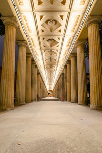 Empty corridor of building