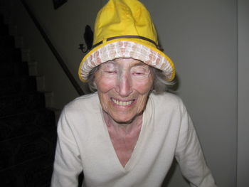 Portrait of woman wearing hat