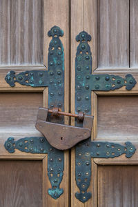 Close-up of wooden door