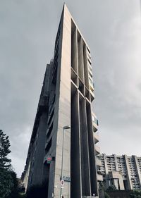 Low angle view of modern building against sky